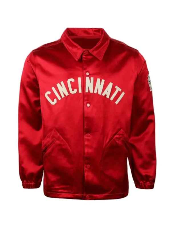 1955 Cincinnati Reds Red Satin Windbreaker