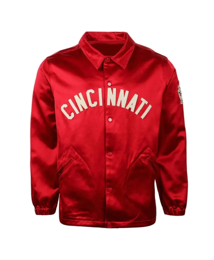 1955 Cincinnati Reds Red Satin Windbreaker 1955 Cincinnati Reds Red Satin Windbreaker