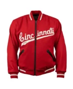 1969 Cincinnati Reds Red Varsity Wool Jacket