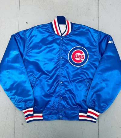 1980s Chicago Cubs Blue Bomber Jacket