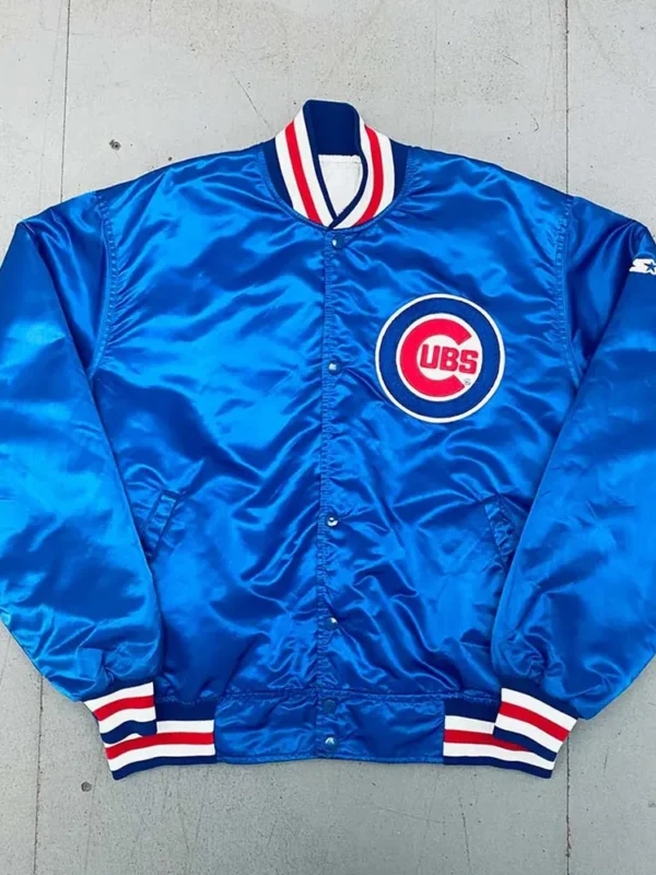 1980s Chicago Cubs Blue Bomber Jacket