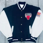 1990’s Chicago Bulls Black And White Varsity Jacket