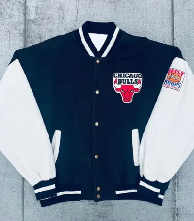 1990’s Chicago Bulls Black And White Varsity Jacket