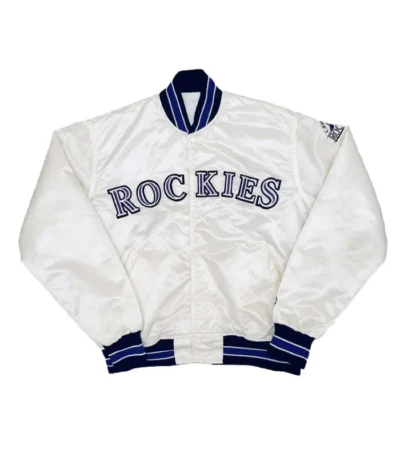 1990’s Colorado Rockies White Varsity Jacket
