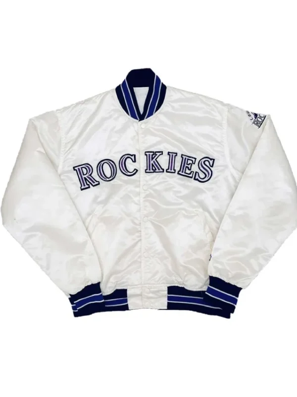1990’s Colorado Rockies White Varsity Jacket