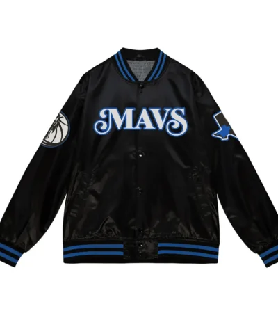2023-24 Dallas Mavericks City Edition Black Satin Jacket