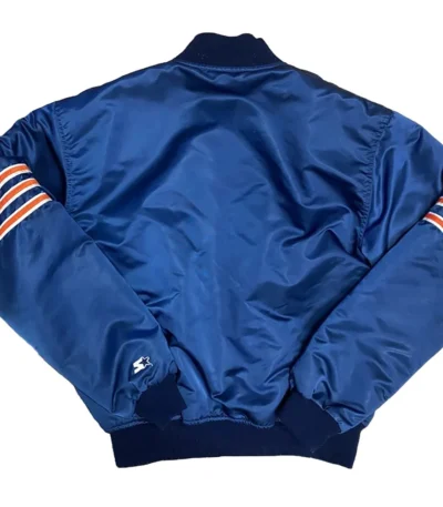 80s Chicago Bears Blue Satin Jacket