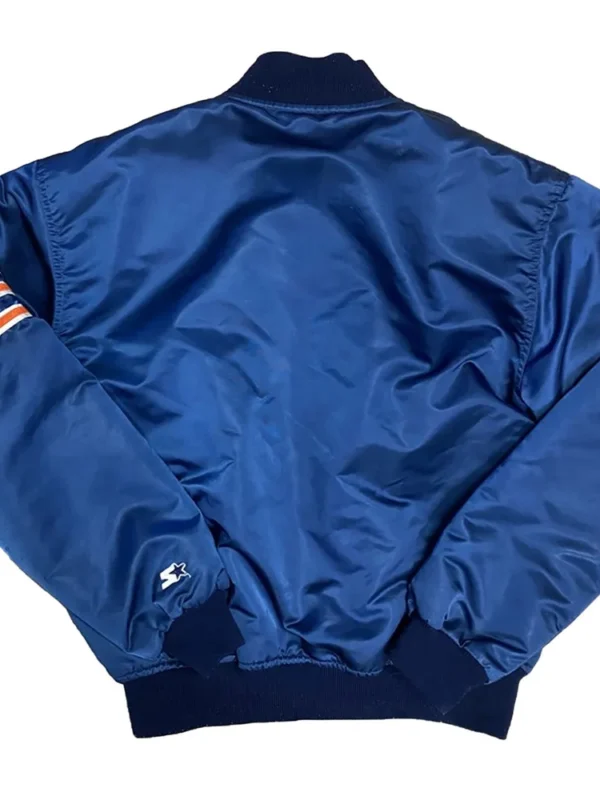 80s Chicago Bears Blue Satin Jacket