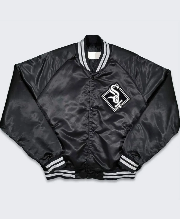 80’s Chicago White Sox Black Bomber Jacket 80’s Chicago White Sox Black Bomber Jacket