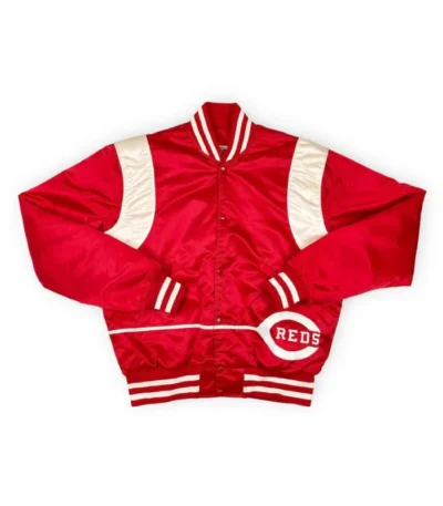 80’s Cincinnati Reds Bomber Satin Jacket