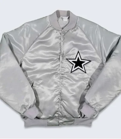 80s Dallas Cowboys Silver Bomber Jacket