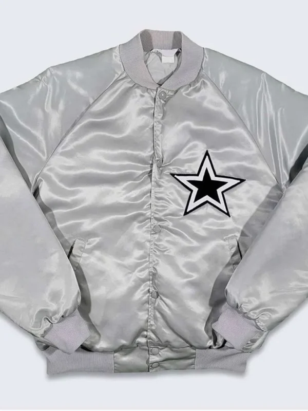80s Dallas Cowboys Silver Bomber Jacket