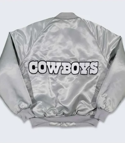 80s Dallas Cowboys Silver Bomber Jacket