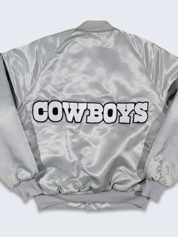 80s Dallas Cowboys Silver Bomber Jacket