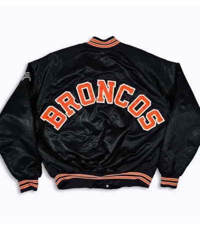 80s Denver Broncos Black Bomber Jacket