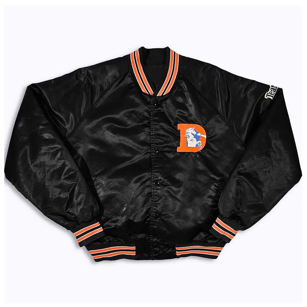 80s Denver Broncos Black Bomber Jacket 80s Denver Broncos Black Bomber Jacket