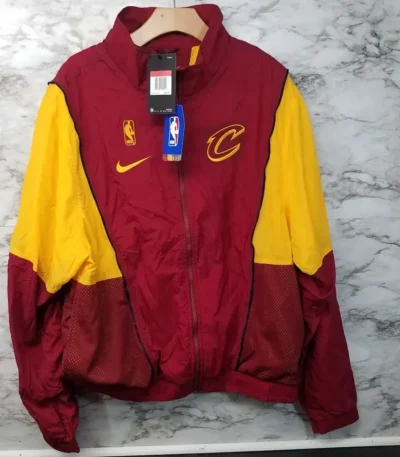 90’s Cleveland Cavaliers Warm Up Full Zip Red Jacket