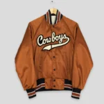 90s Dallas Cowboys Brown Satin Jacket