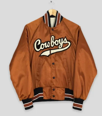 90s Dallas Cowboys Brown Satin Jacket