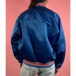 90s Denver Broncos Blue Satin Jacket