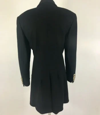 Singer Selena Quintanilla Embroidered Black Long Coat