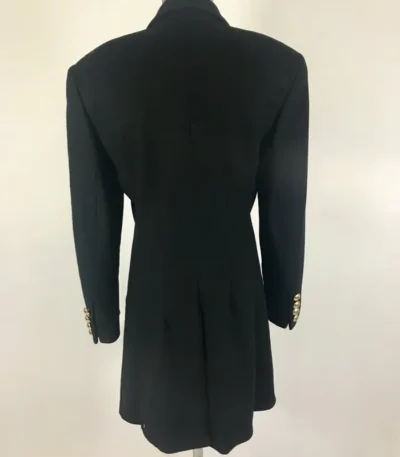 Singer Selena Quintanilla Embroidered Black Long Coat