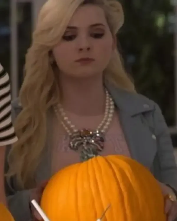 Abigail Breslin Scream Queens Sky Blue Leather Jacket