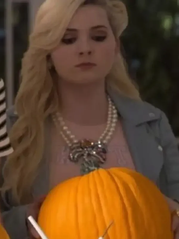 Abigail Breslin Scream Queens Sky Blue Leather Jacket