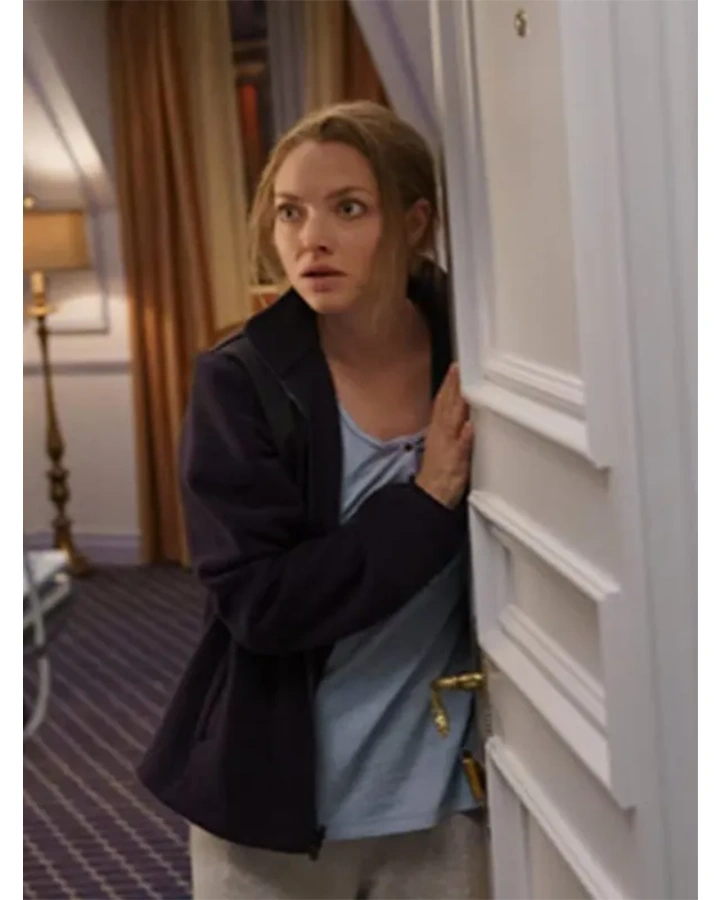 Amanda Seyfried The Dropout S01 Blue Cotton Jacket Amanda Seyfried The Dropout S01 Blue Cotton Jacket
