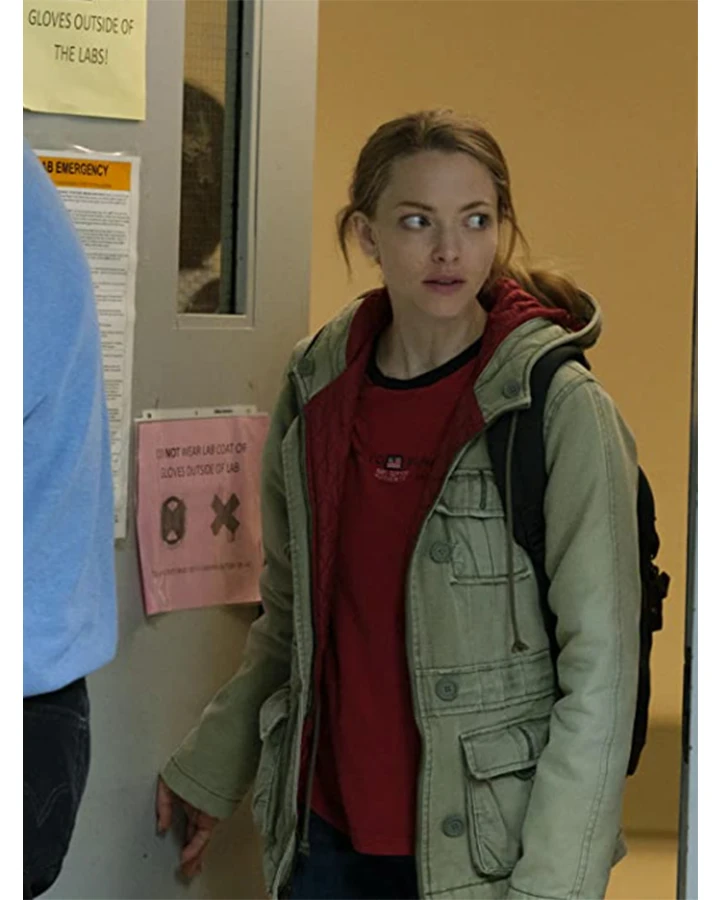 Amanda Seyfried The Dropout S01 Leather Hooded Jacket Amanda Seyfried The Dropout S01 Leather Hooded Jacket