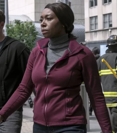 Amanda Warren The Night Agent S02 Maroon Jacket