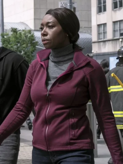 Amanda Warren The Night Agent S02 Maroon Jacket