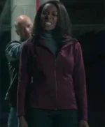 Amanda Warren The Night Agent S02 Maroon Jacket