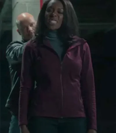 Amanda Warren The Night Agent S02 Maroon Jacket