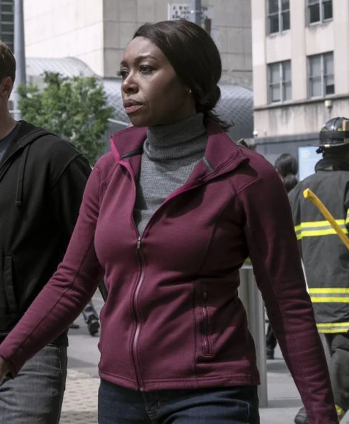 Amanda Warren The Night Agent S02 Maroon Jacket Amanda Warren The Night Agent S02 Maroon Jacket