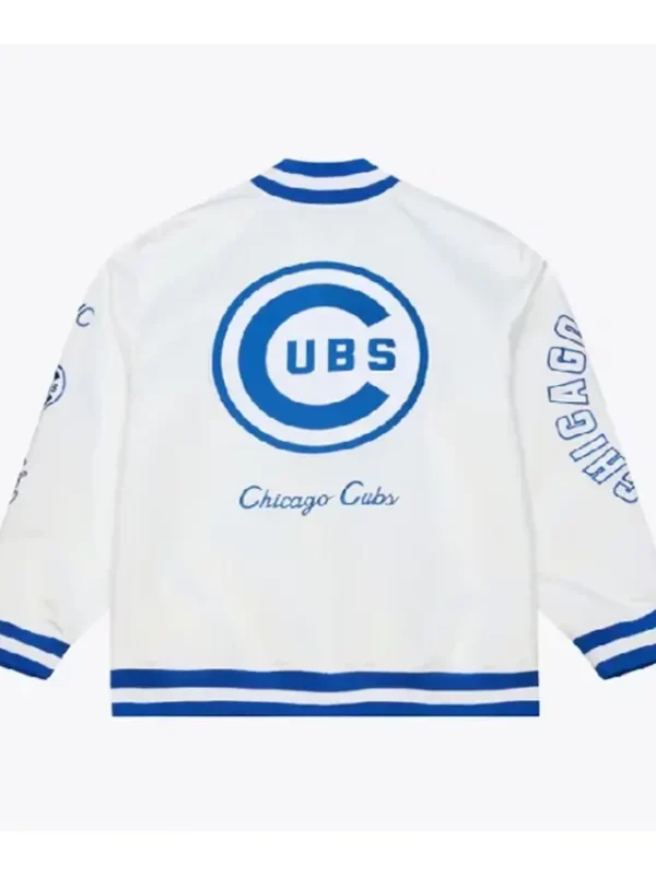 Arctic White Chicago Cubs Lightweight Satin Jacket
