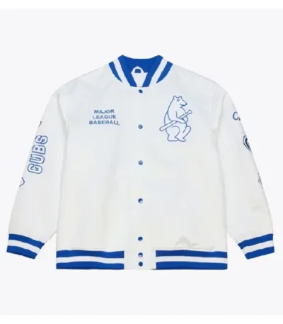 Arctic White Chicago Cubs Lightweight Satin Jacket