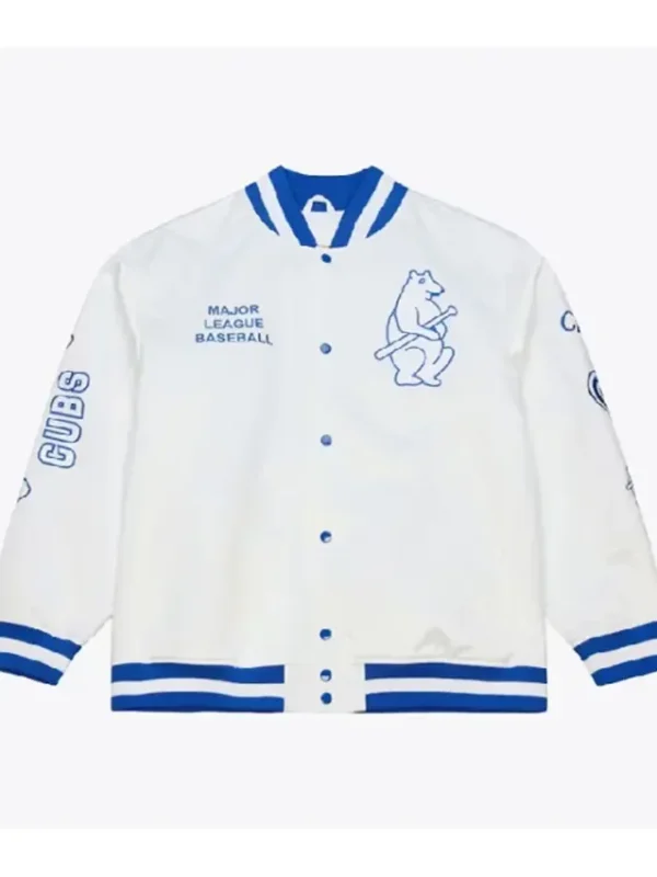 Arctic White Chicago Cubs Lightweight Satin Jacket
