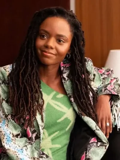 Ashleigh Murray The Other Black Girl 2023 Snake Print Jacket