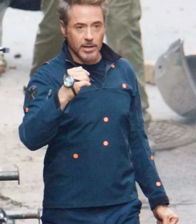 Avengers Endgame Tony Stark Blue Jacket