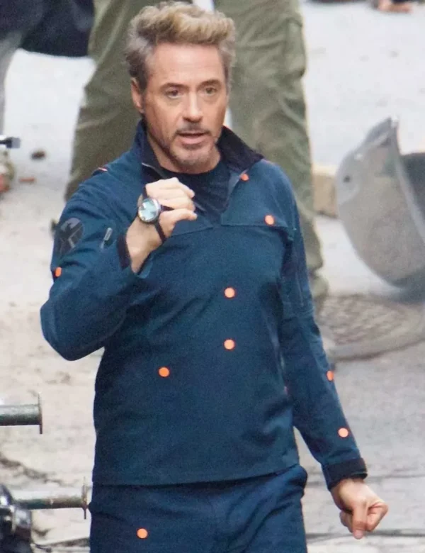 Avengers Endgame Tony Stark Blue Jacket