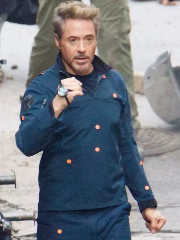 Avengers Endgame Tony Stark Blue Jacket