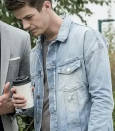 Barry Allen The Flash S04 Blue Denim Jacket