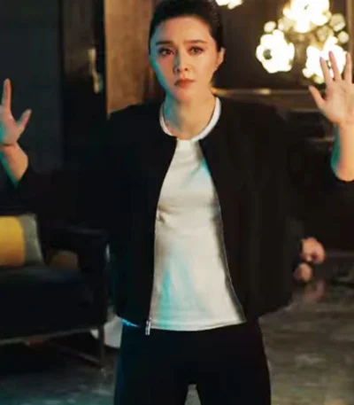 Bingbing Fan Movie The 355 Lin Mi Sheng Black Jacket