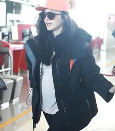 Bingbing Fan The 355 Lin Mi Sheng Black Coat