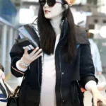 Bingbing Fan The 355 Lin Mi Sheng Black Coat