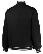Black Chicago Bulls Poly Twill Full-snap Jacket