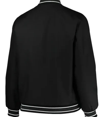 Black Chicago Bulls Poly Twill Full-snap Jacket