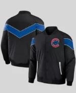 Black Chicago Cubs Baseball Raglan Jacket