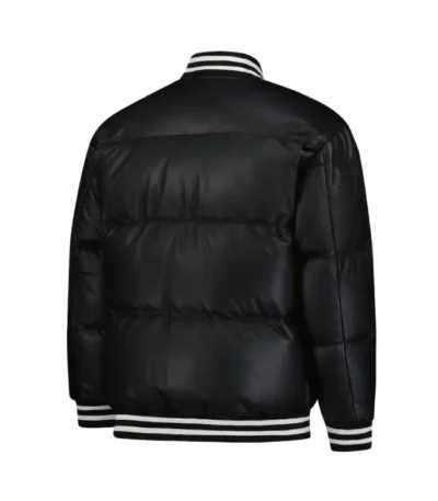 Chicago White Sox Puffer Black Satin Jacket